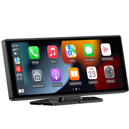 Portable Touchscreen Apple Carplay, 9.26" Wireless Carplay Screen for Car, Portable GPS Navigation for Car, Car Stereo with Airplay, AUX/FM, Googel, Siri, Bluetooth