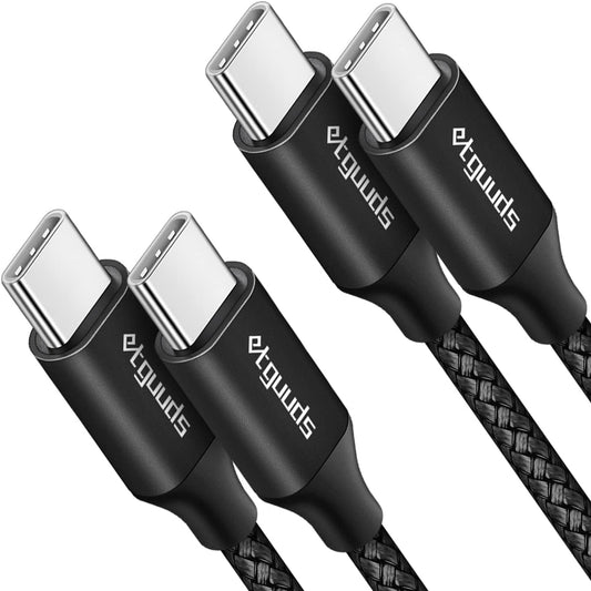 USB C to USB C Cable 3Ft, 2-Pack 60W USBC to USBC Cord, Type C to C Charger Cable Fast Charging for Iphone 17 16 15 Pro Max plus Air, Samsung Galaxy S25 S24 S23, for Macbook/Ipad, Pixel
