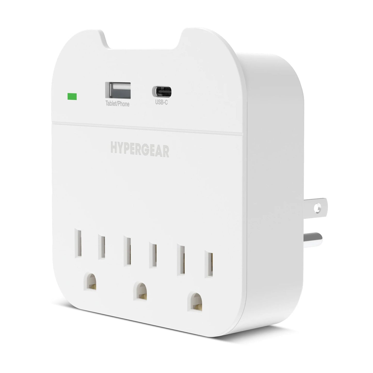 Hypergear Wall Adapter Power Strip 3 Outlets