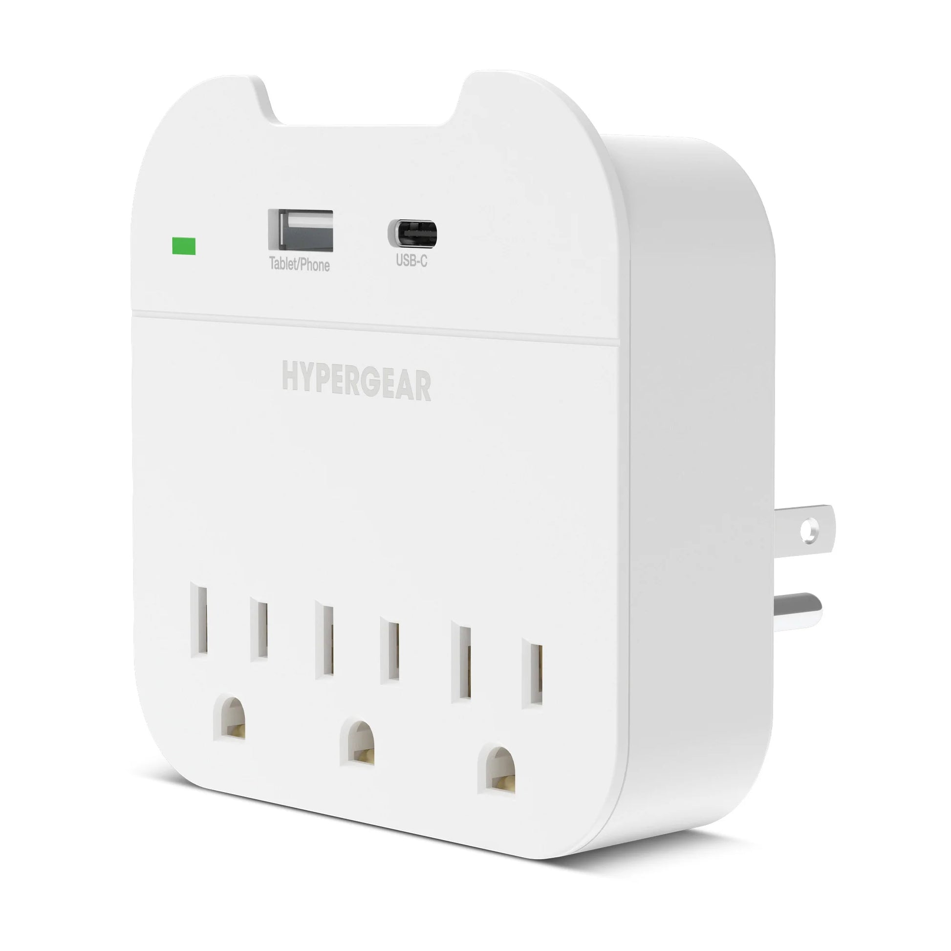 Hypergear Wall Adapter Power Strip 3 Outlets