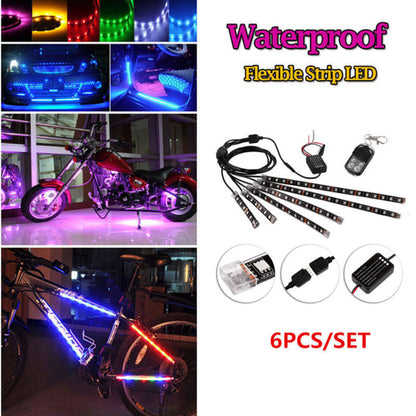 RGB Voice Control LED Car Motorcycle Glow Lights