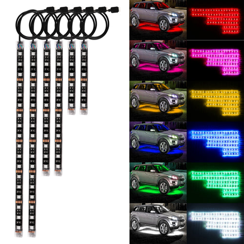 RGB Voice Control LED Car Motorcycle Glow Lights